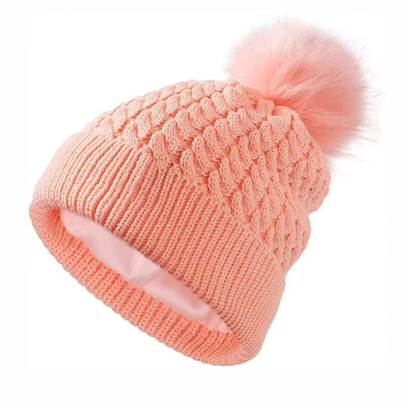 Warm Cable Knit Winter Pom Pom Hat – Unisex Snow Beanie Cap