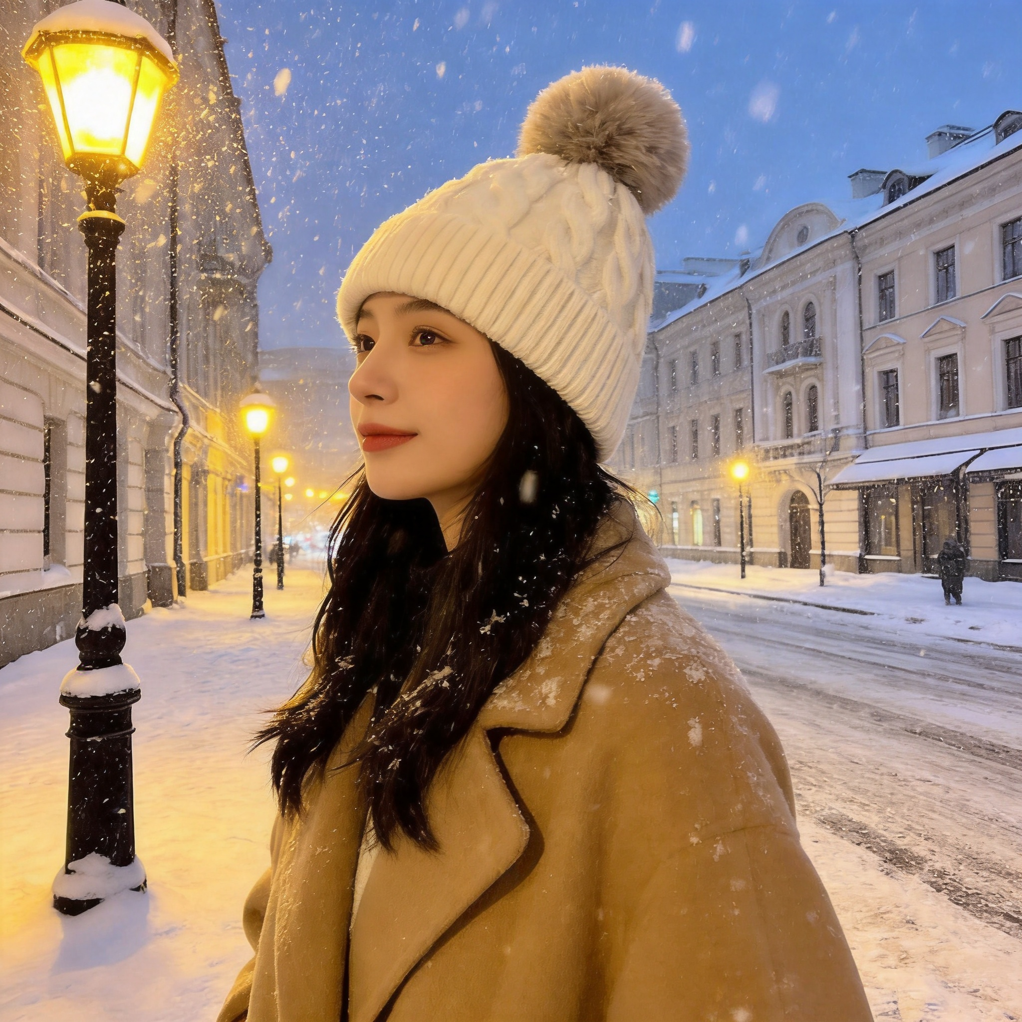 Cable Knit Pom Pom Beanie Winter Warm Cuffed Hat