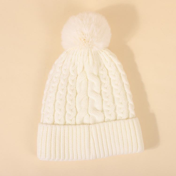 Winter Cable Knit Pom Pom Beanie Hat Collection