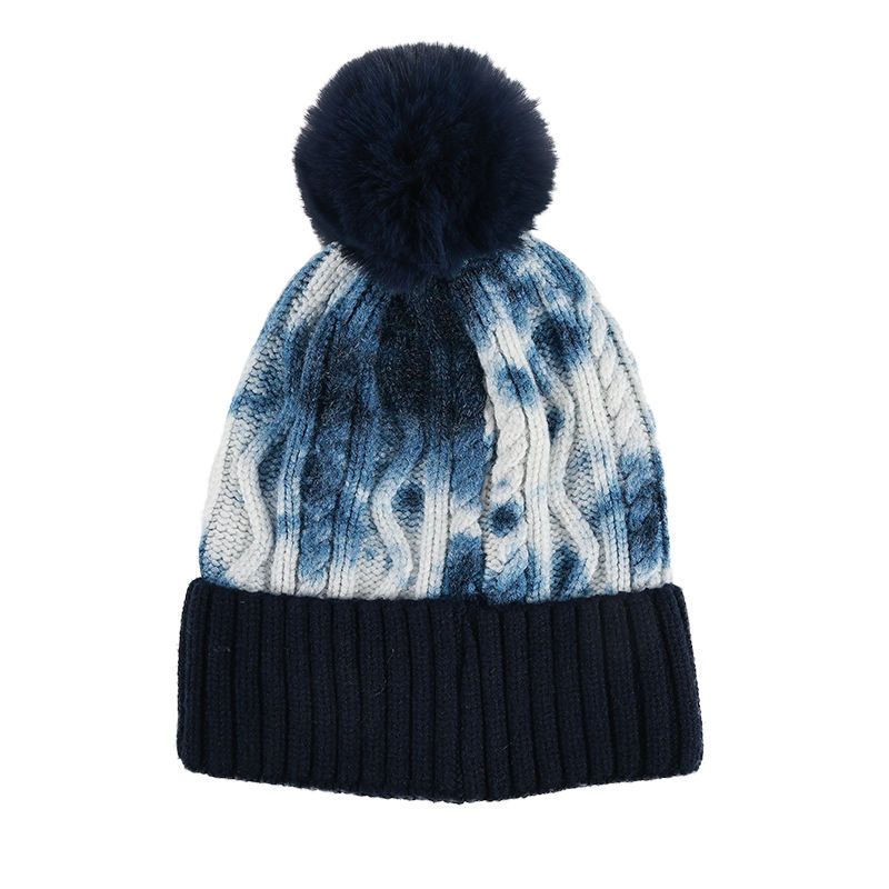 Winter Cable Knit Pom Pom Beanie Hat