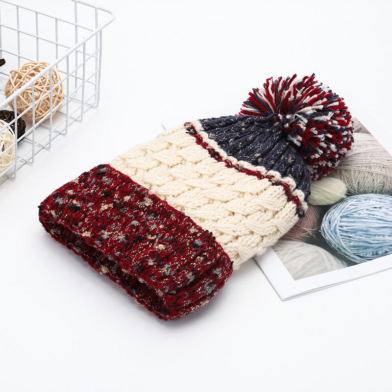 Cozy Cable Knit Cuffed Beanie with Faux Fur Pom Pom (Unisex Winter Hat)