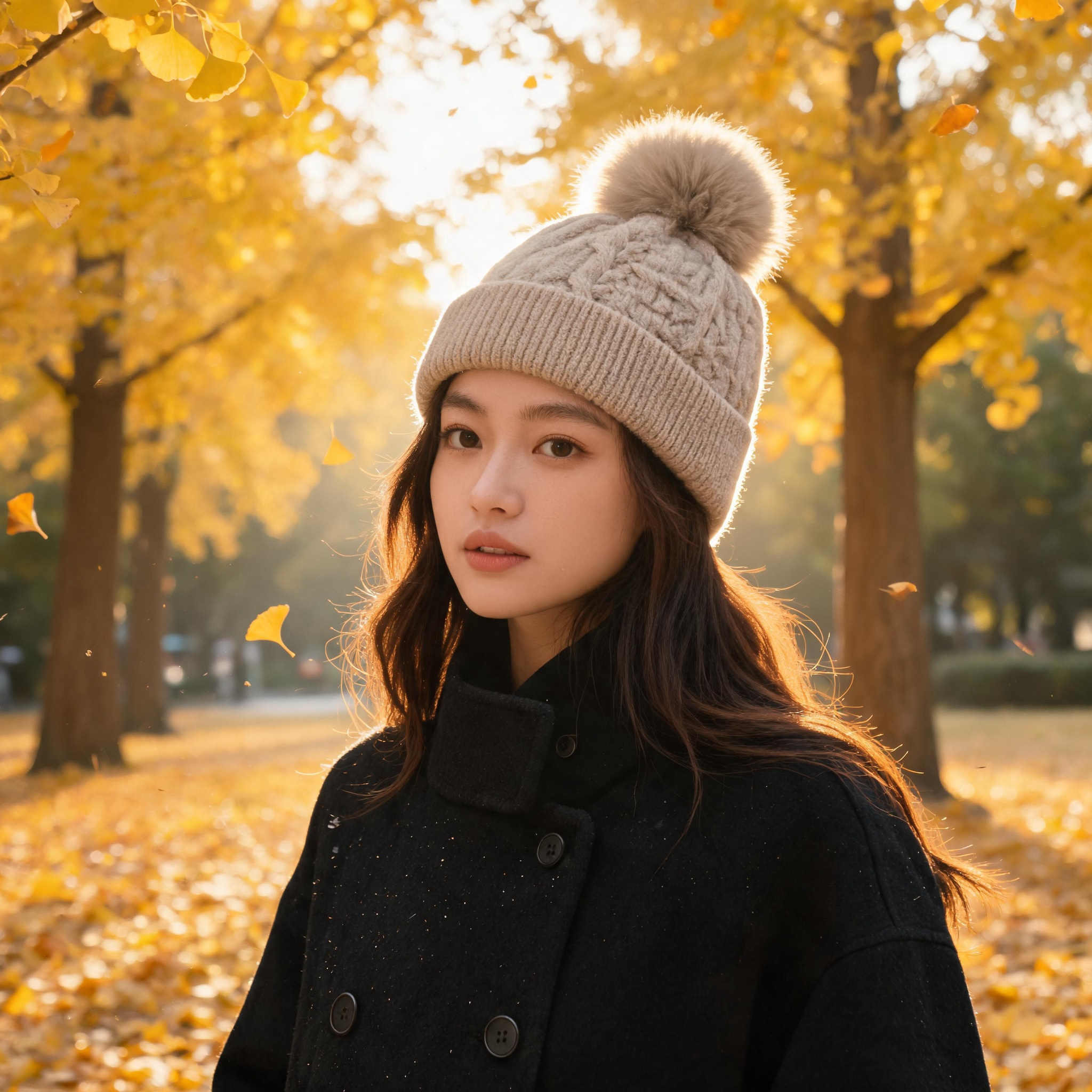 Women Men Winter Cable Knit Beanie Hat with Faux Fur Pom Pom Soft Warm Cuffed Design