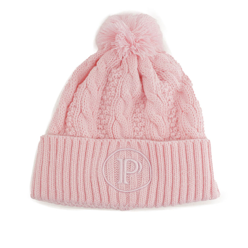 Women's Cable Knit Winter Pom Pom Beanie