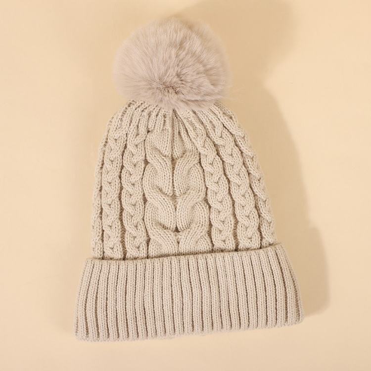Winter Cable Knit Pom Pom Beanie Hat Collection