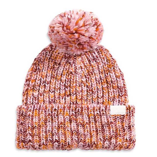 Multicolor Cable Knit Pom Pom Winter Beanie Hat