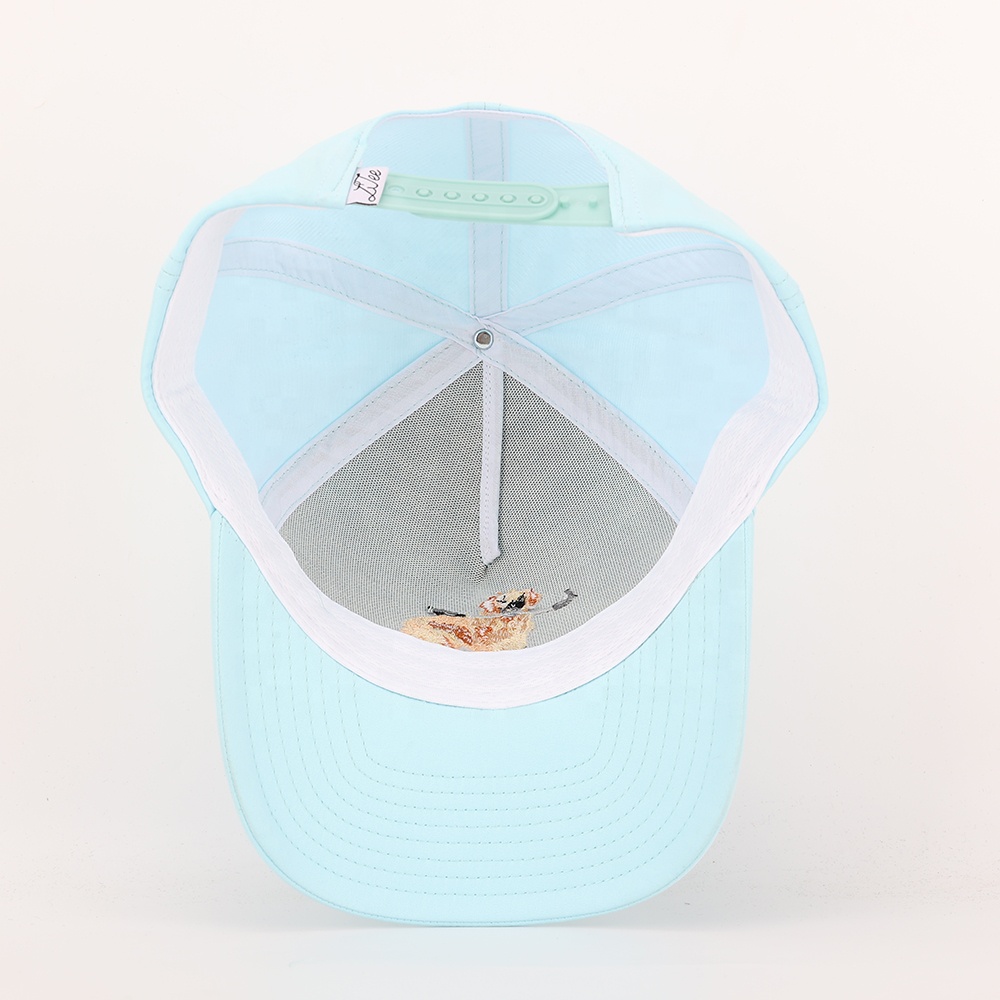 Light Blue Cotton Twill Baseball Cap with Dog Golf Embroidered Logo