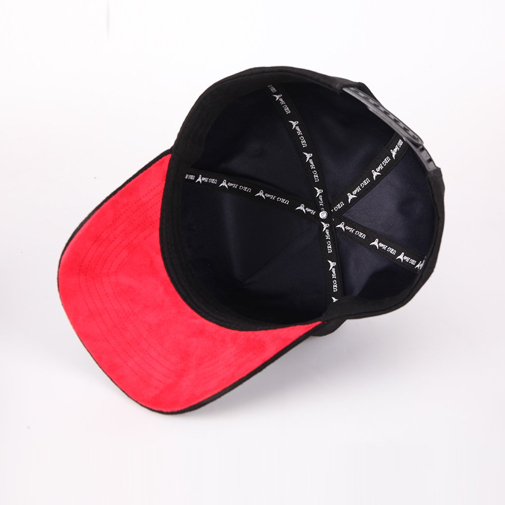 Black Embroidered Cross Pattern Adjustable Streetwear Baseball Cap Fashion Cotton Twill Hat