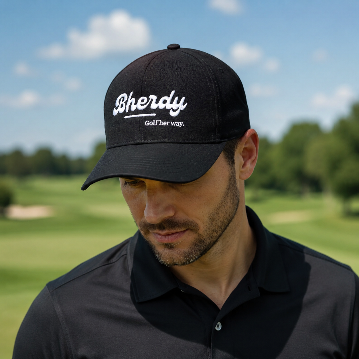 Black 5 Panel Cotton Twill Baseball Cap with 3D Embroidered Logo Casual Adjustable Hat