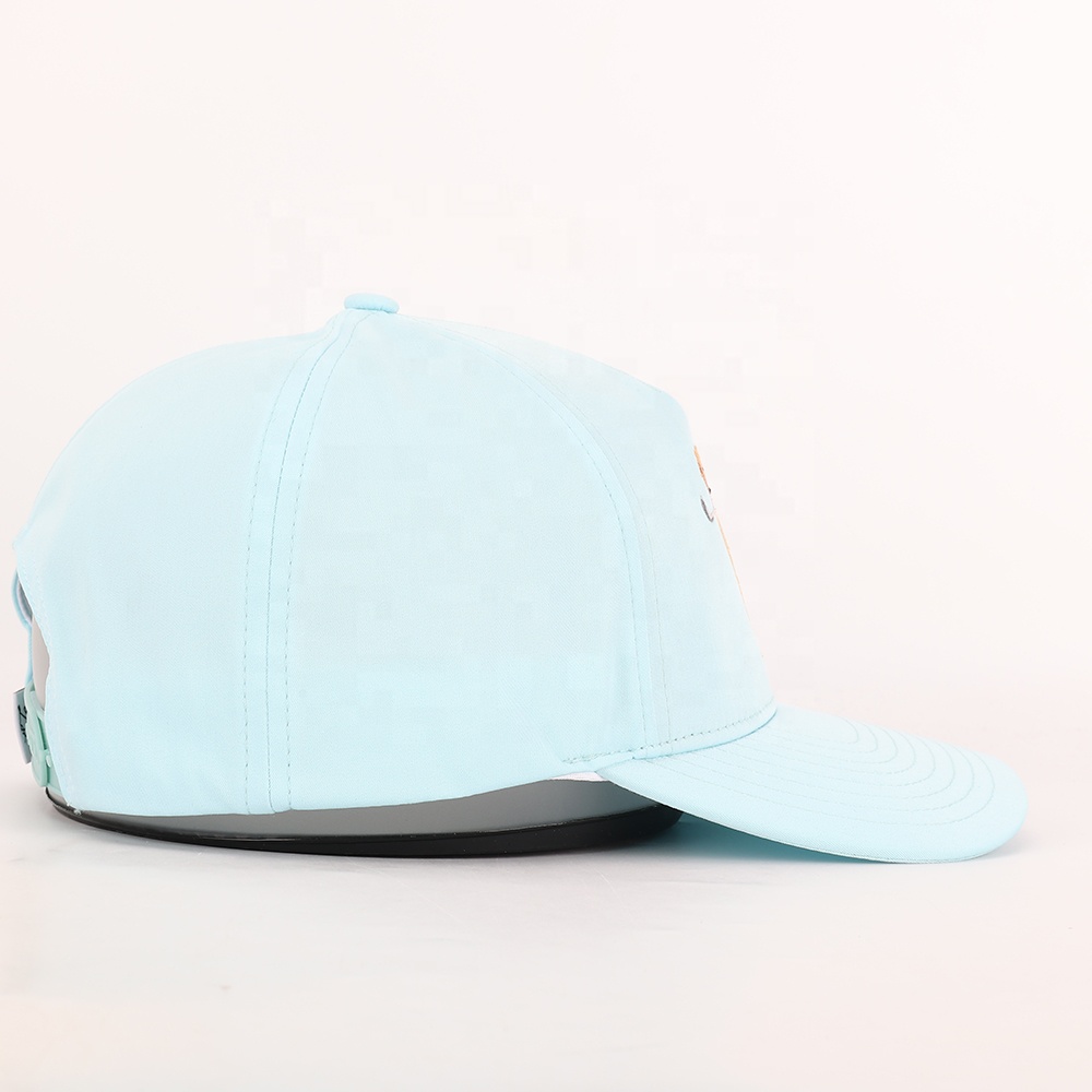 Light Blue Cotton Twill Baseball Cap with Dog Golf Embroidered Logo