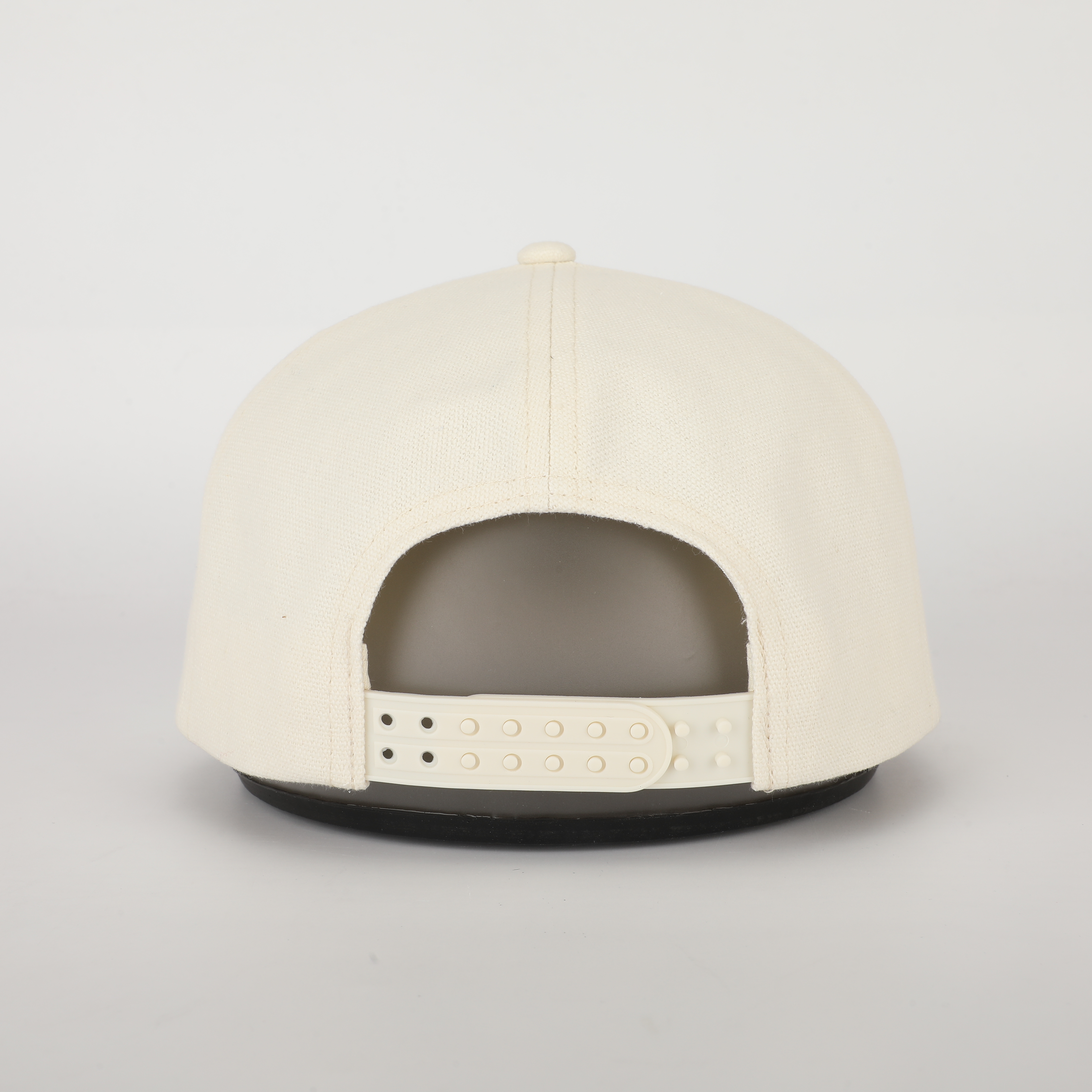 NWAHYPE Fayetteville Cream Cotton Twill 5-Panel Baseball Cap with Black Embroidered Lettering and Curved Brim