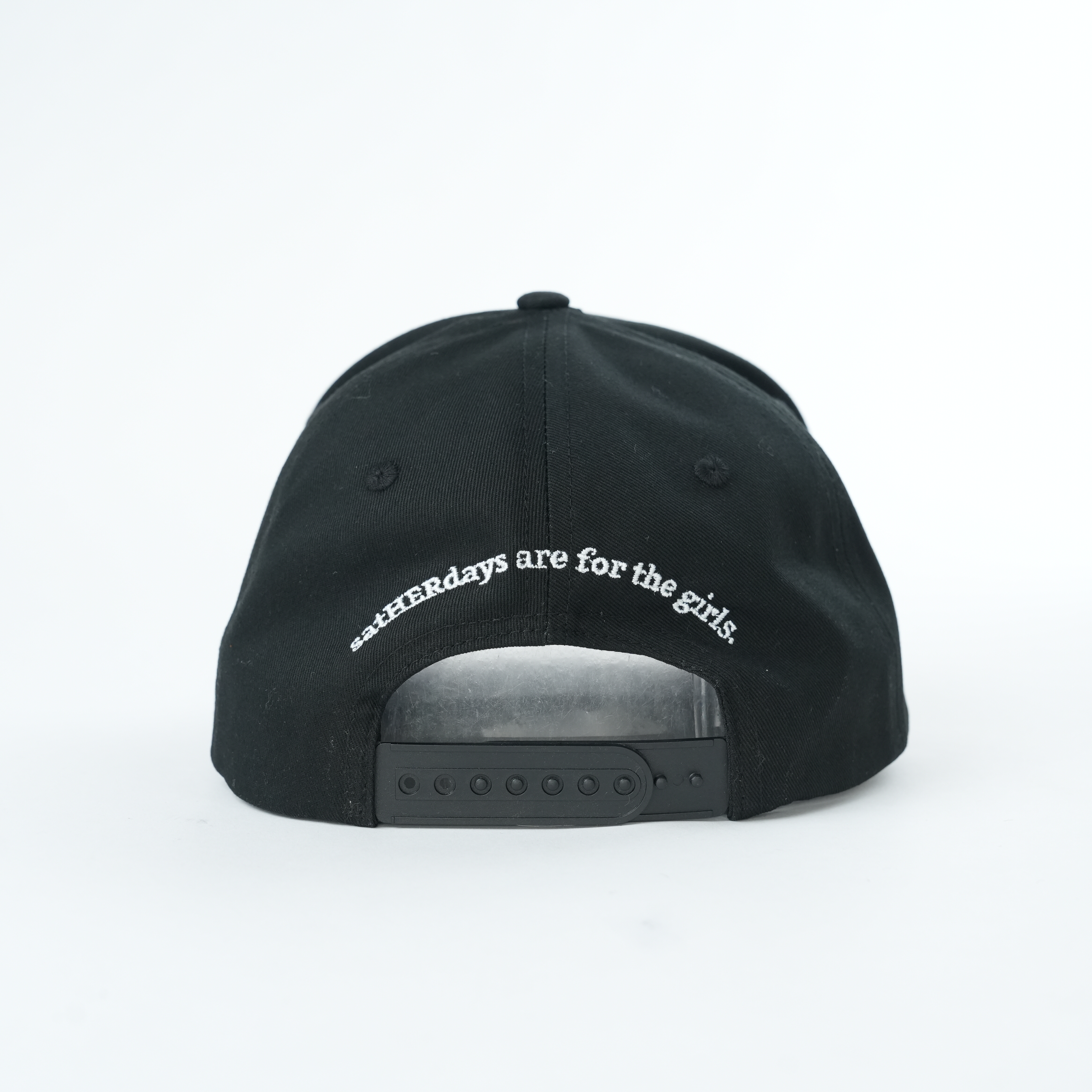 Black 5 Panel Cotton Twill Baseball Cap with 3D Embroidered Logo Casual Adjustable Hat