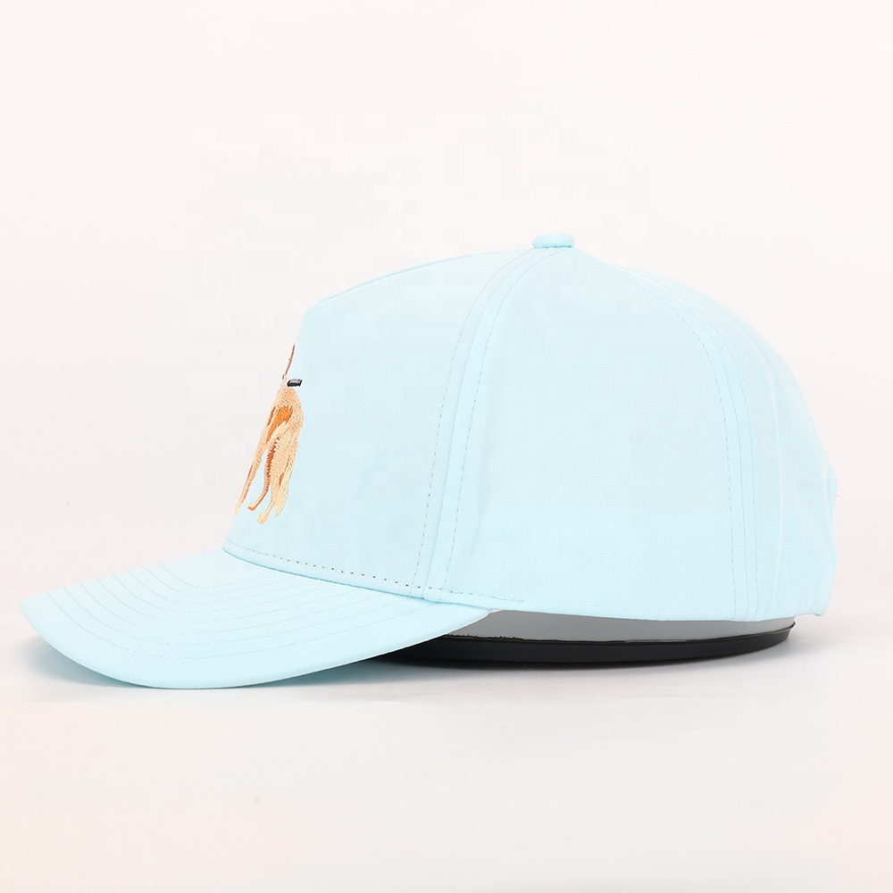 Light Blue Cotton Twill Baseball Cap with Dog Golf Embroidered Logo