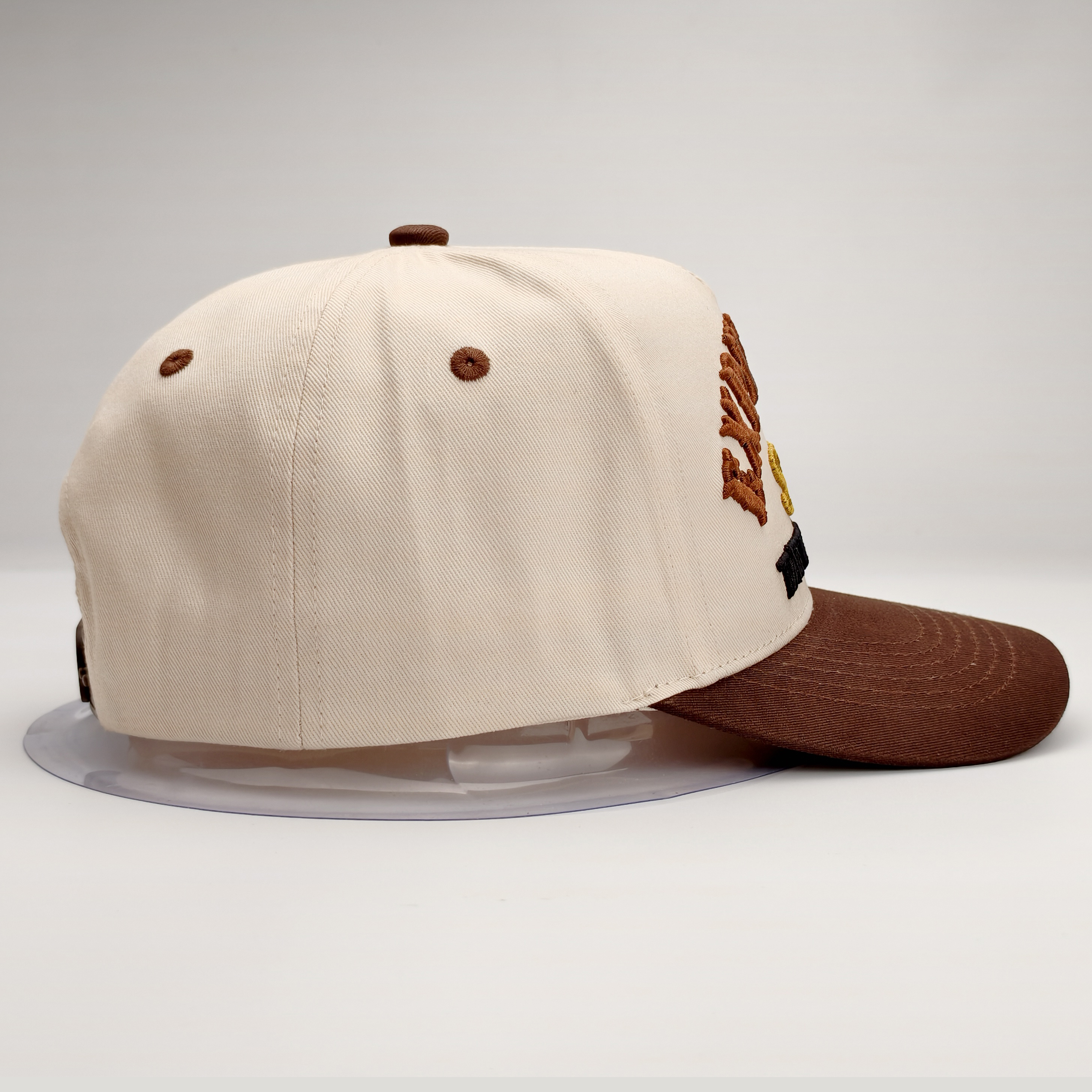 Two-Tone Embroidered Street Style 5-Panel Baseball Cap
