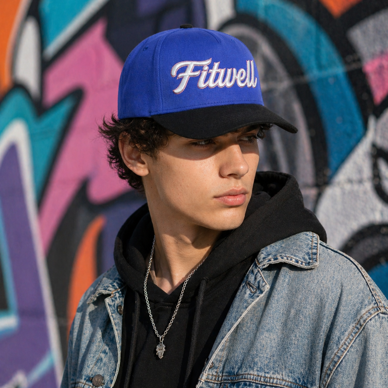Two Tone 5 Panel Cotton Twill Baseball Cap with 3D Embroidered Letter Logo