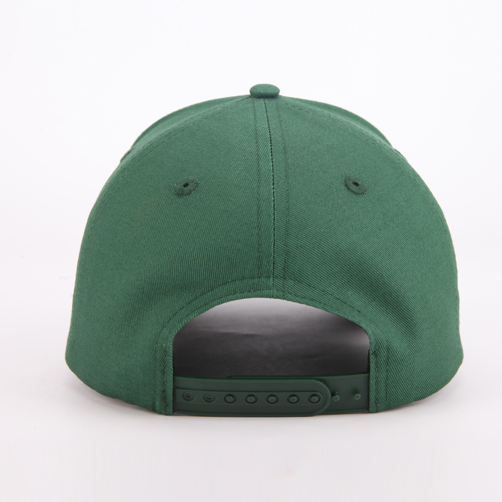 Green and Black Two Tone Baseball Cap with Raised Embroidered Logo