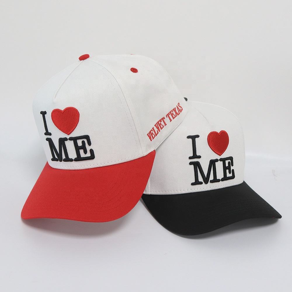 I Love Me Embroidered Two-Tone 5 Panel Baseball Cap