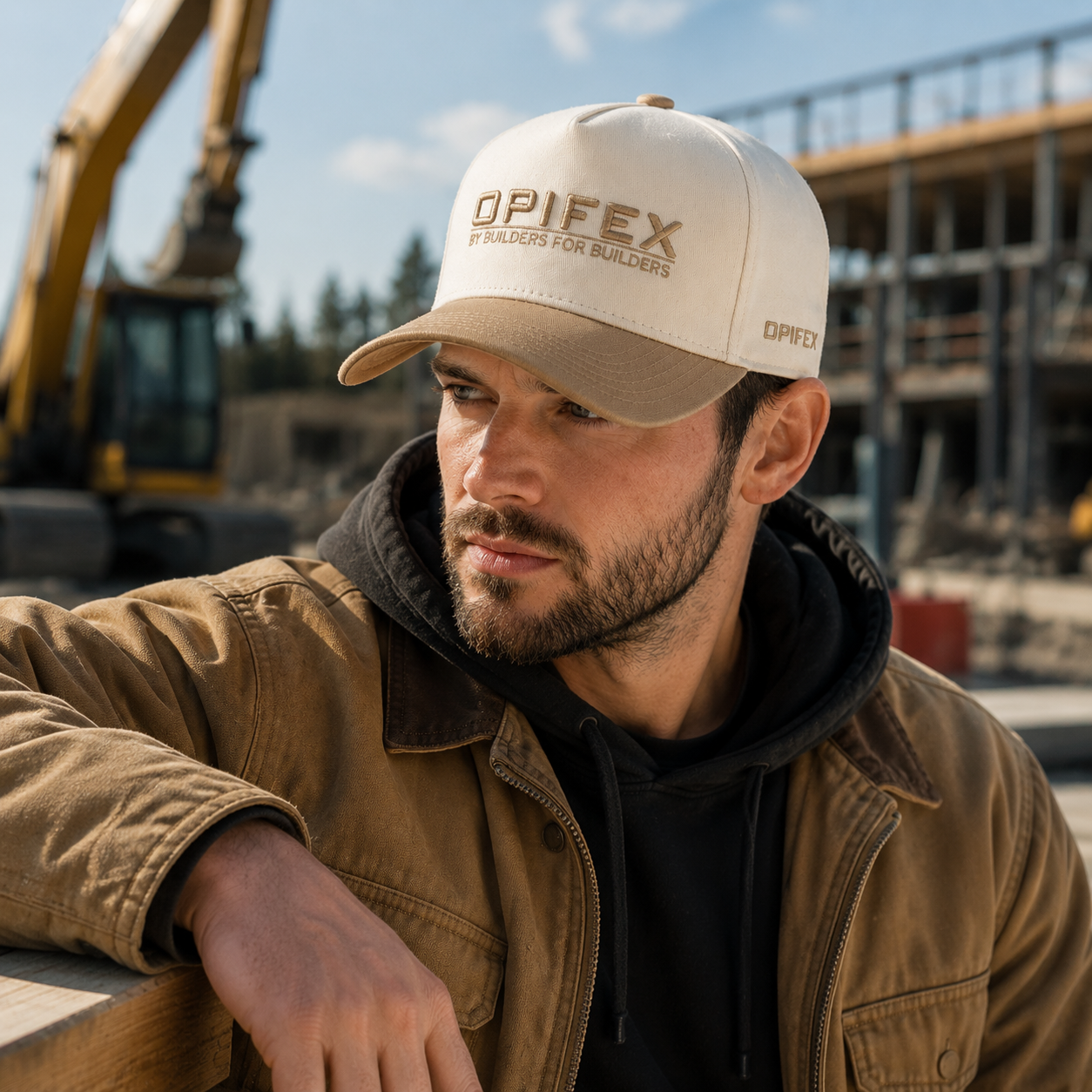 Two-Tone Cotton Twill Baseball Cap with Raised Embroidered Logo