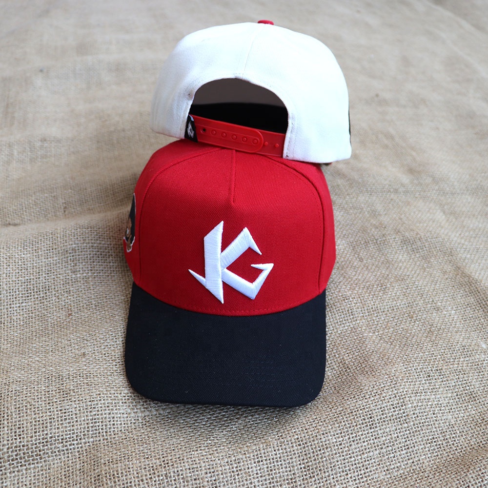 Premium Two Tone Color Block 5 Panel Baseball Cap with 3D Embroidered Logo, Cotton Twill Adjustable Snapback Hat for Men Women