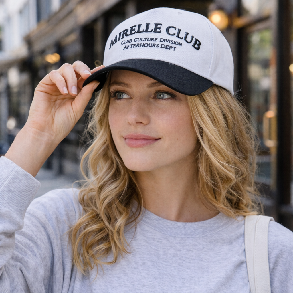 Mirelle Club Two Tone 3D Embroidered Cotton Twill Baseball Cap