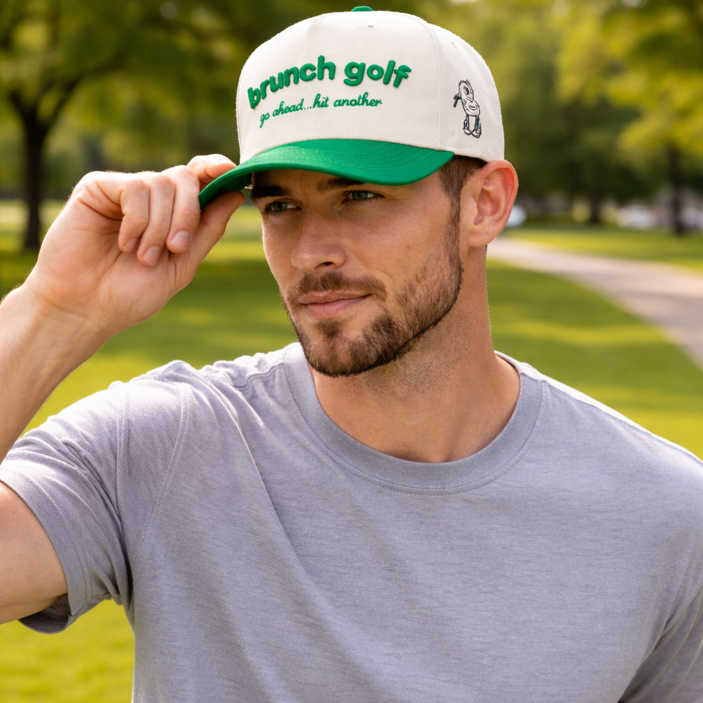 Brunch Golf Embroidered Two Tone Cotton Baseball Cap