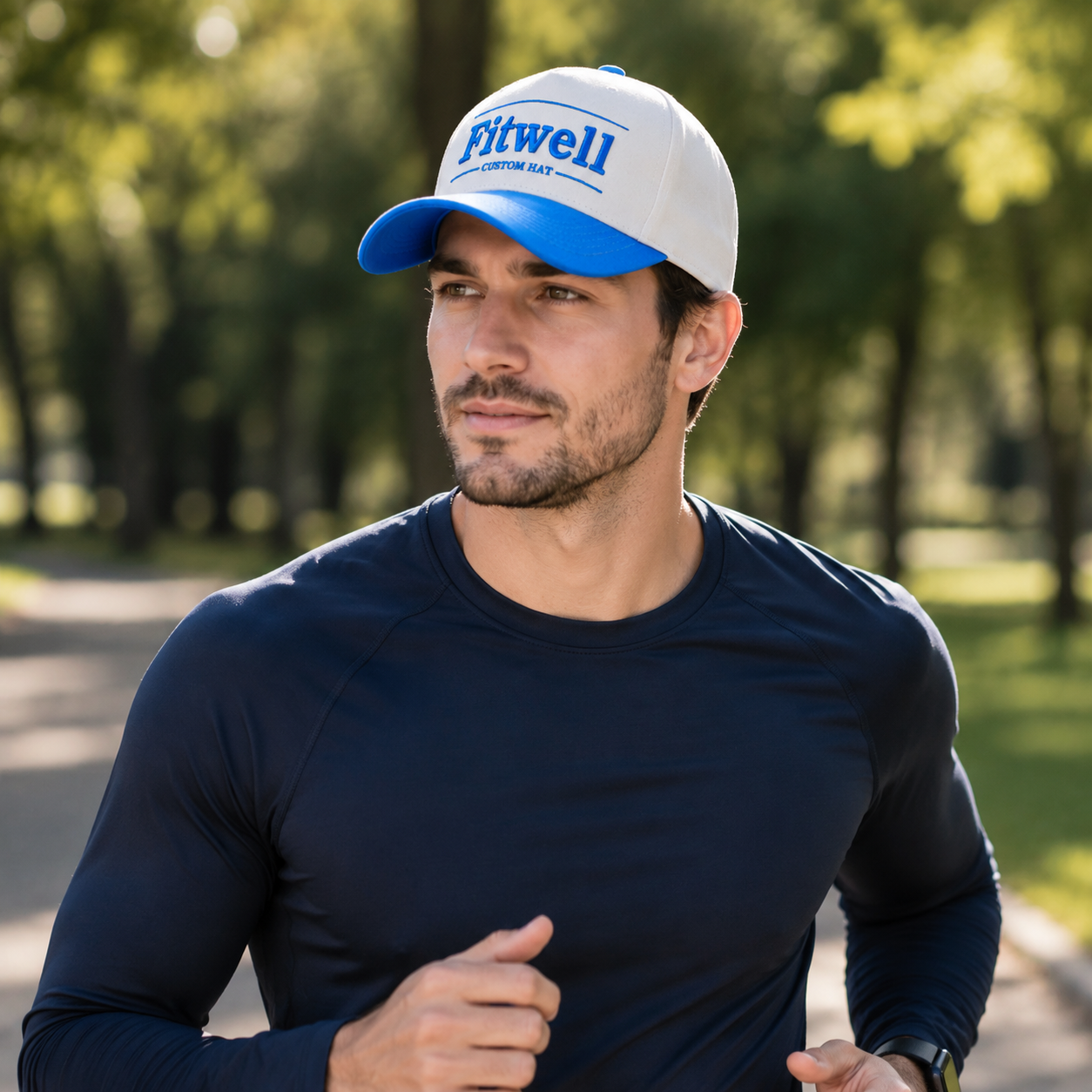 Two-Tone Cotton Twill Baseball Cap with 'Enjoy The Journey' 3D Embroidered Front Logo