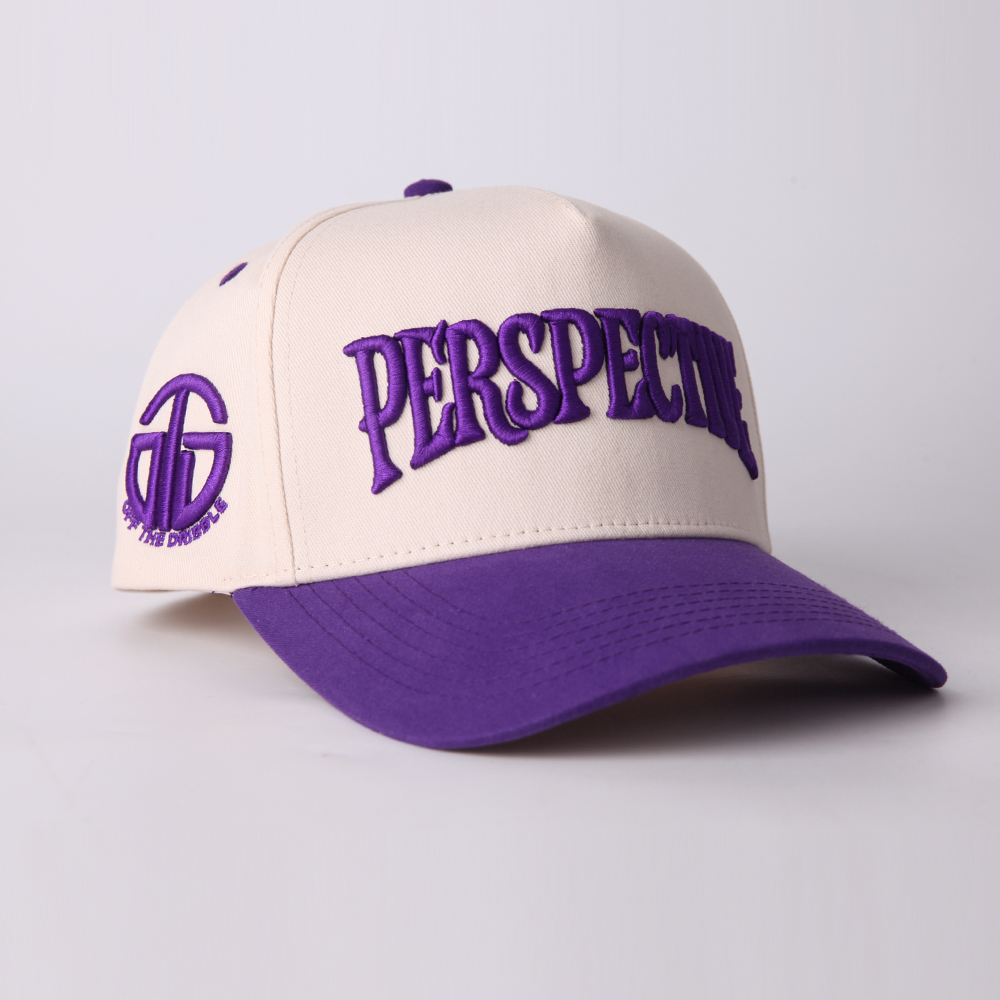 Perspective Purple Two Tone Embroidered Baseball Cap