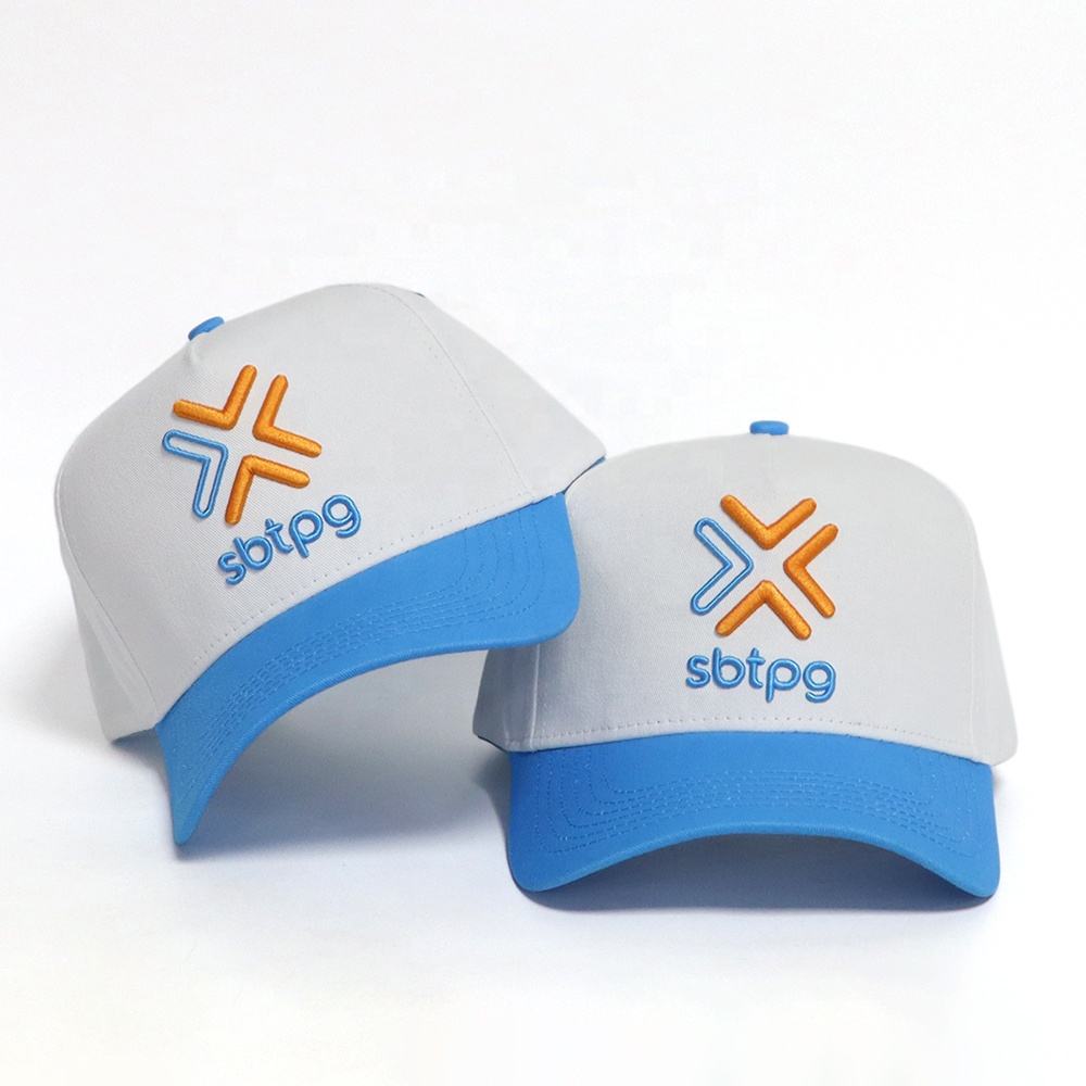SBTPG 3D Logo Two Tone Cotton Twill 5 Panel Baseball Cap