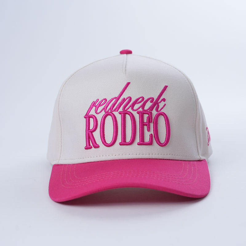 Redneck Rodeo Pink Brim Embroidered Baseball Cap