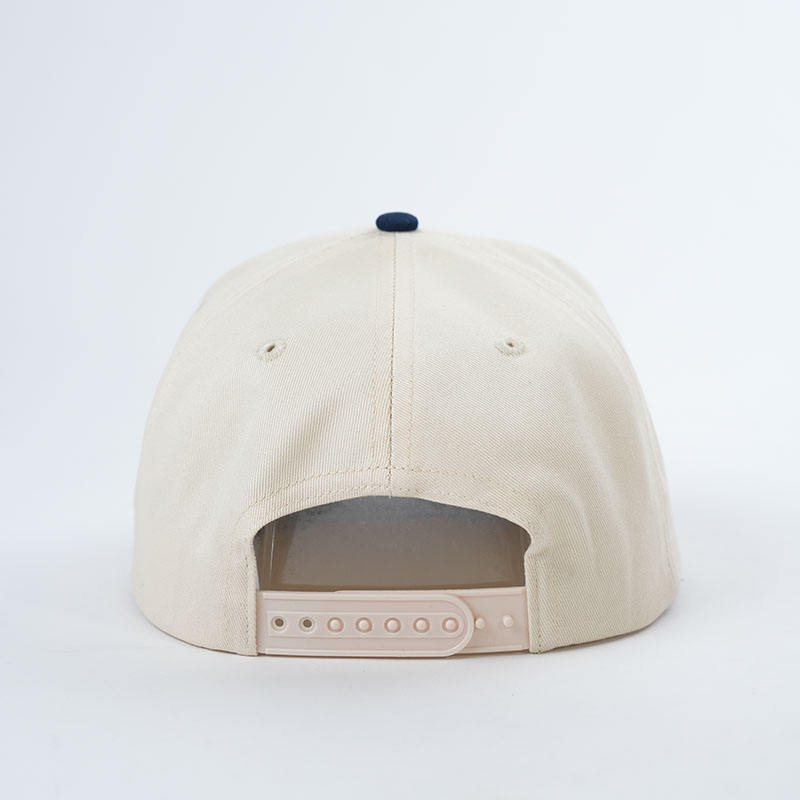 Two-Tone Cotton Twill Baseball Cap with Raised Embroidered Front Logo