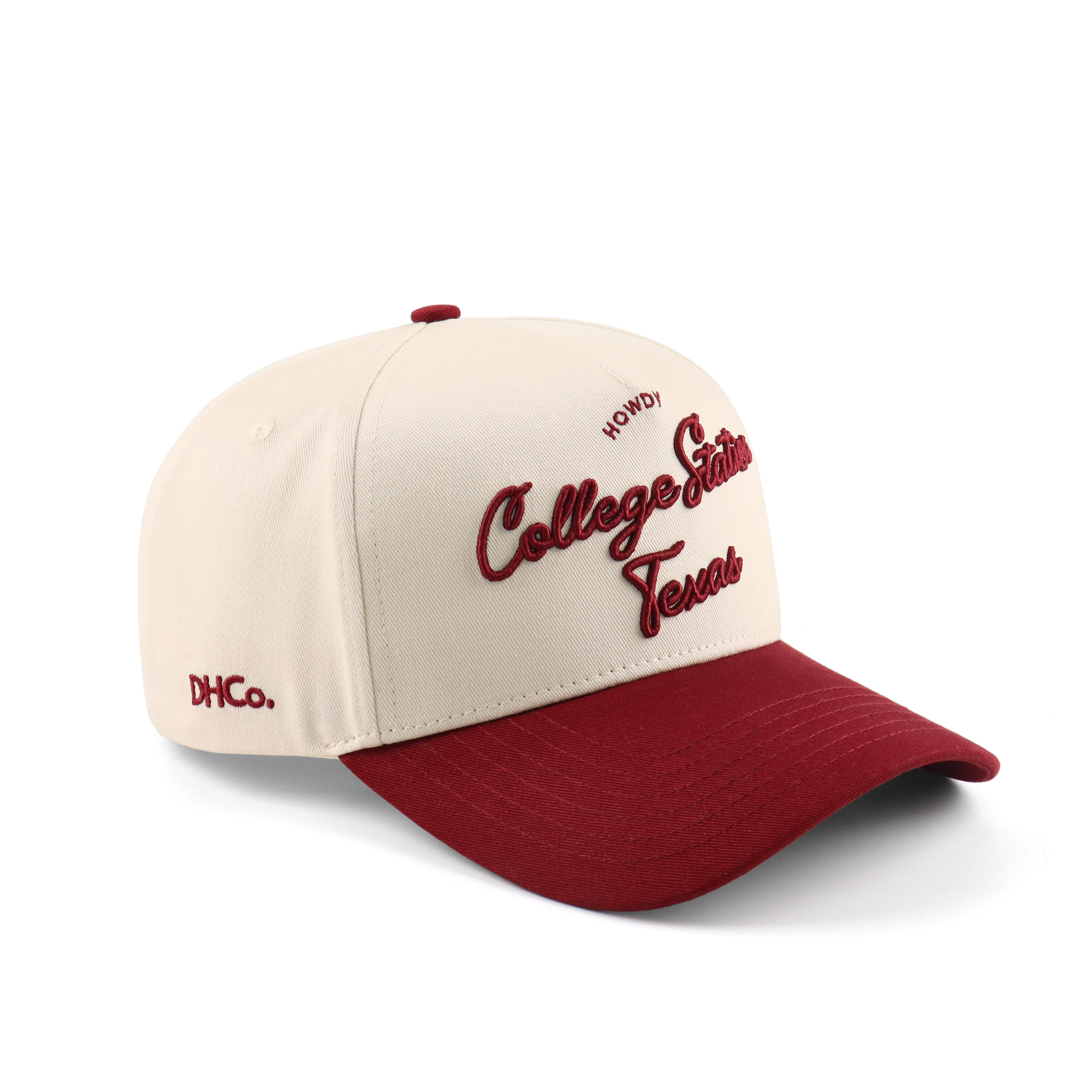 College Station Texas 3D Embroidery Two-Tone Baseball Cap