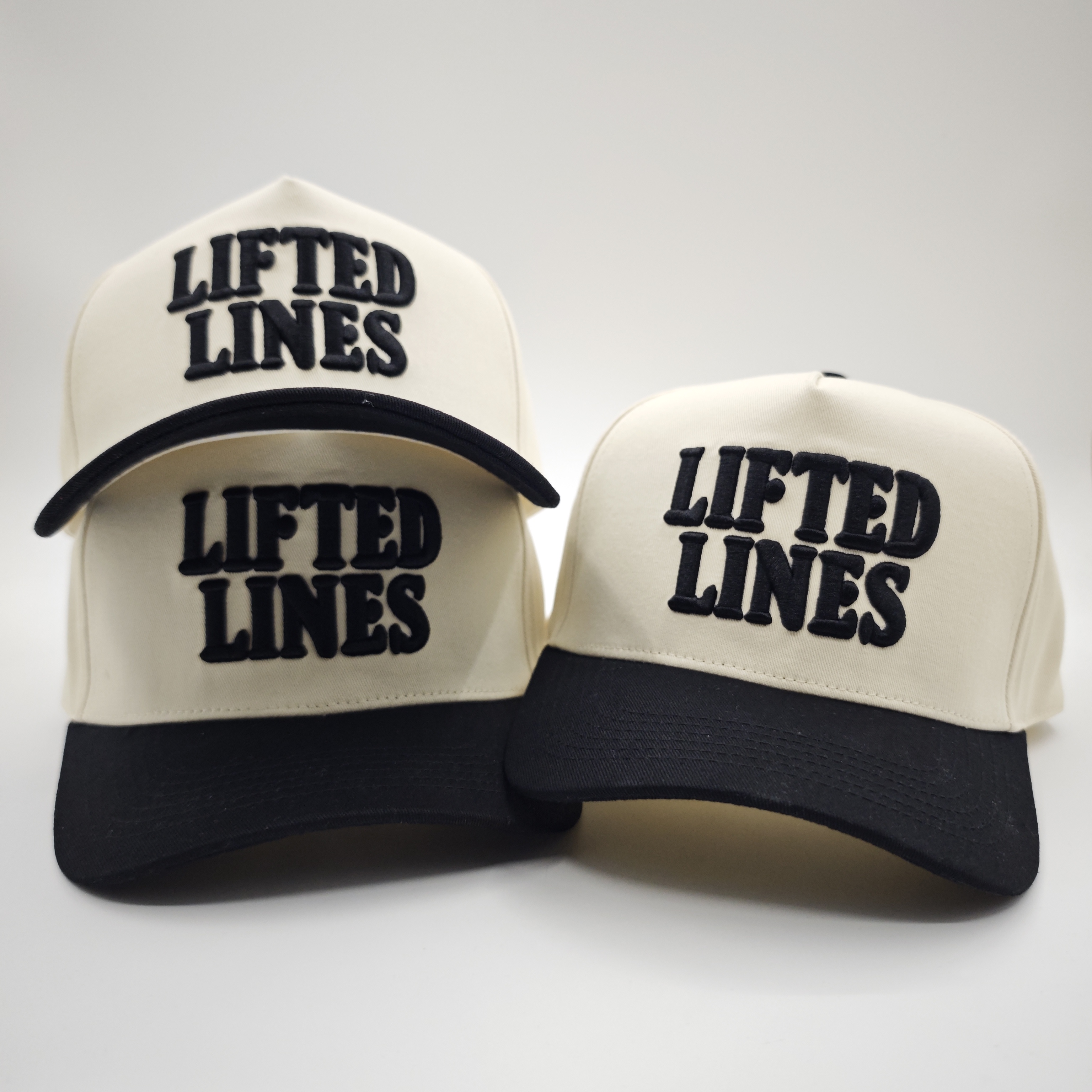 Lifted Lines Two-Tone 5 Panel Cotton Twill Baseball Cap