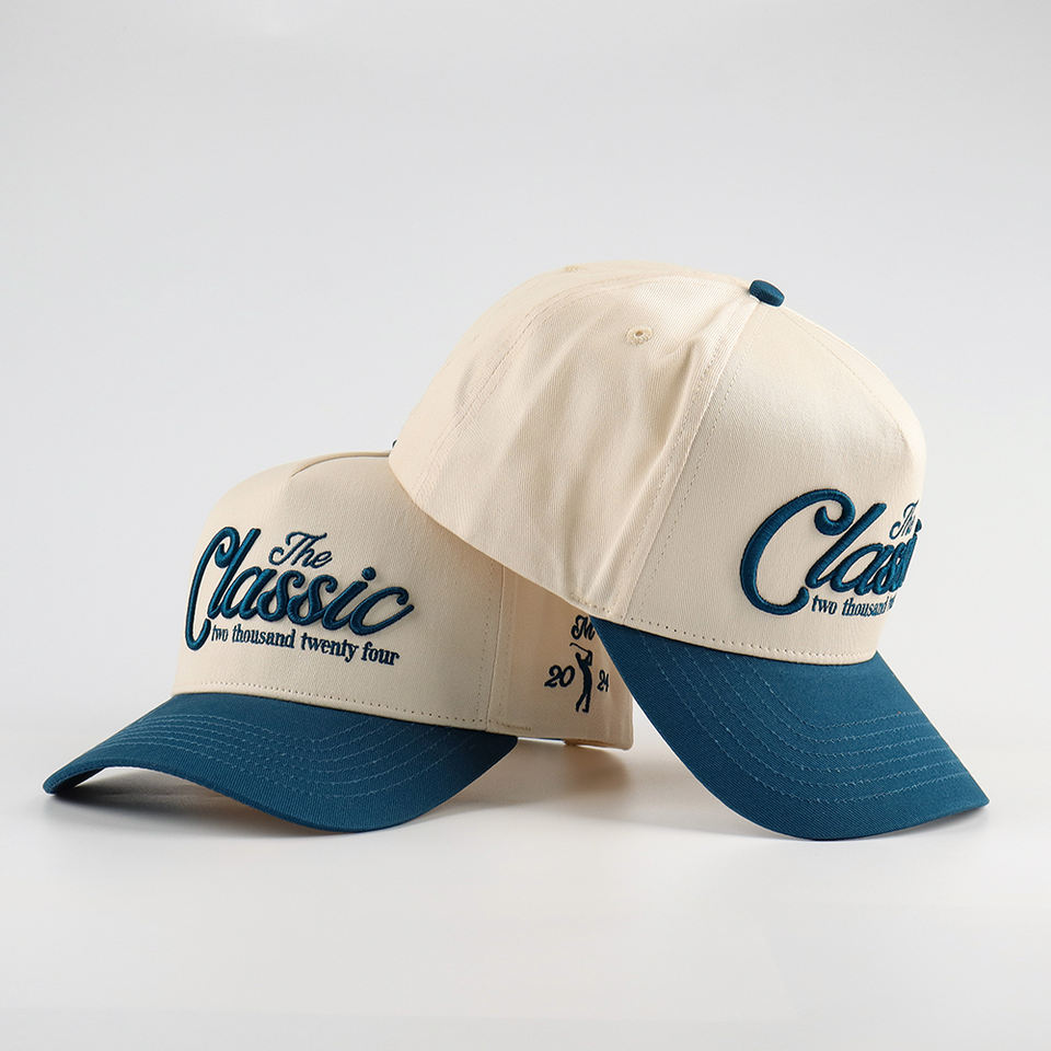 Two Tone 3D Embroidered Classic Baseball Cap