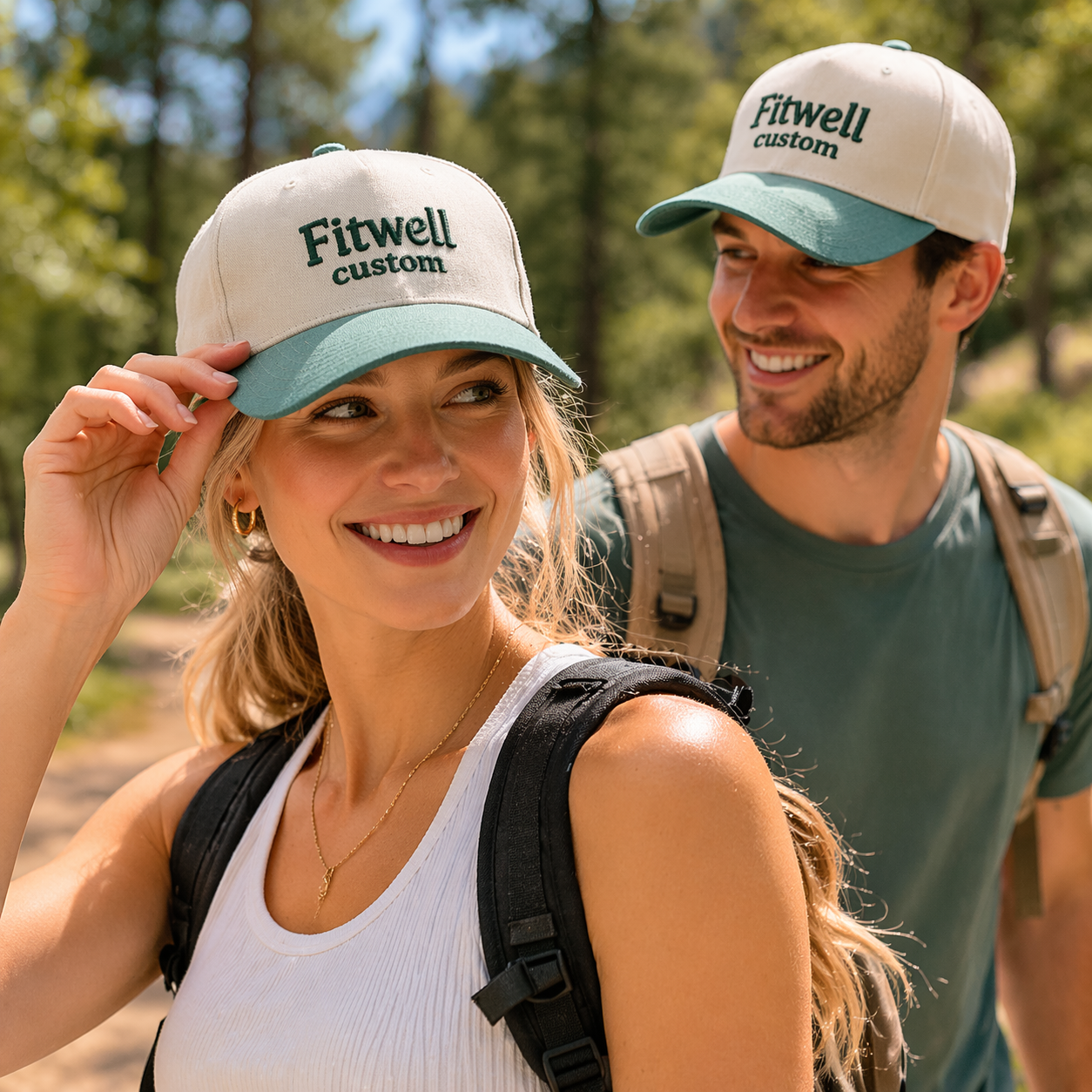 Quack Circle 3D Embroidered Two-Tone Baseball Cap