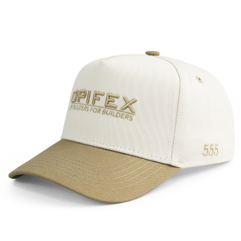 Two-Tone Cotton Twill Baseball Cap with Raised Embroidered Logo