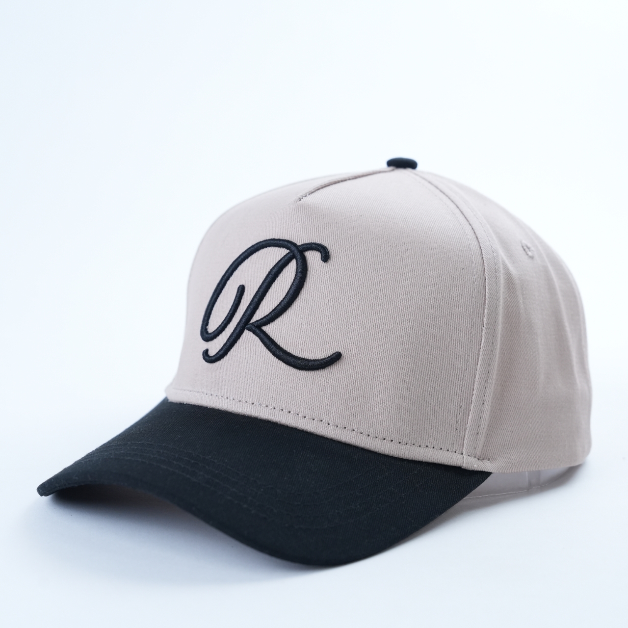 Two Tone Embroidered Letter Baseball Cap Adjustable Cotton Hat