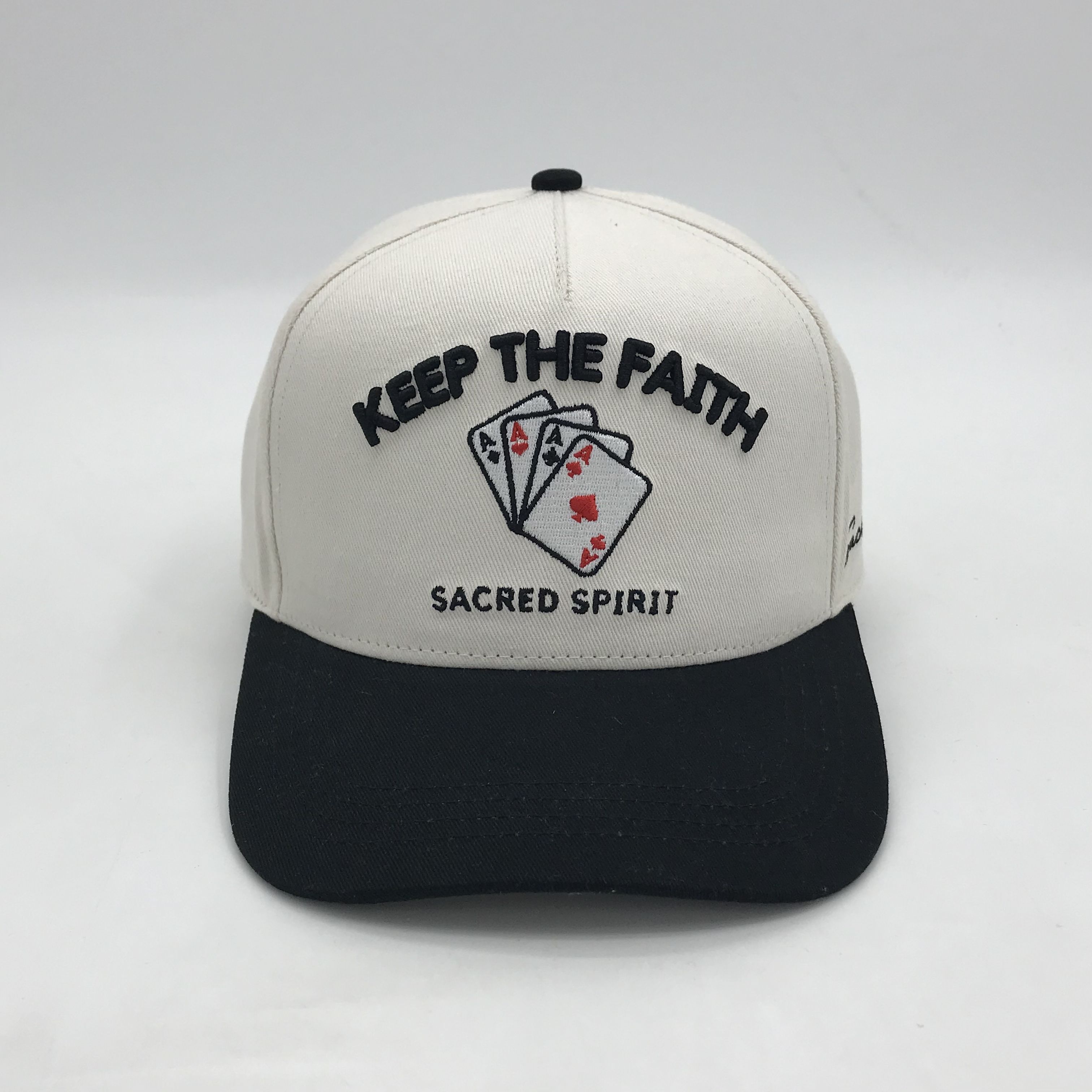 Keep The Faith Sacred Spirit Embroidered Two Tone Baseball Cap