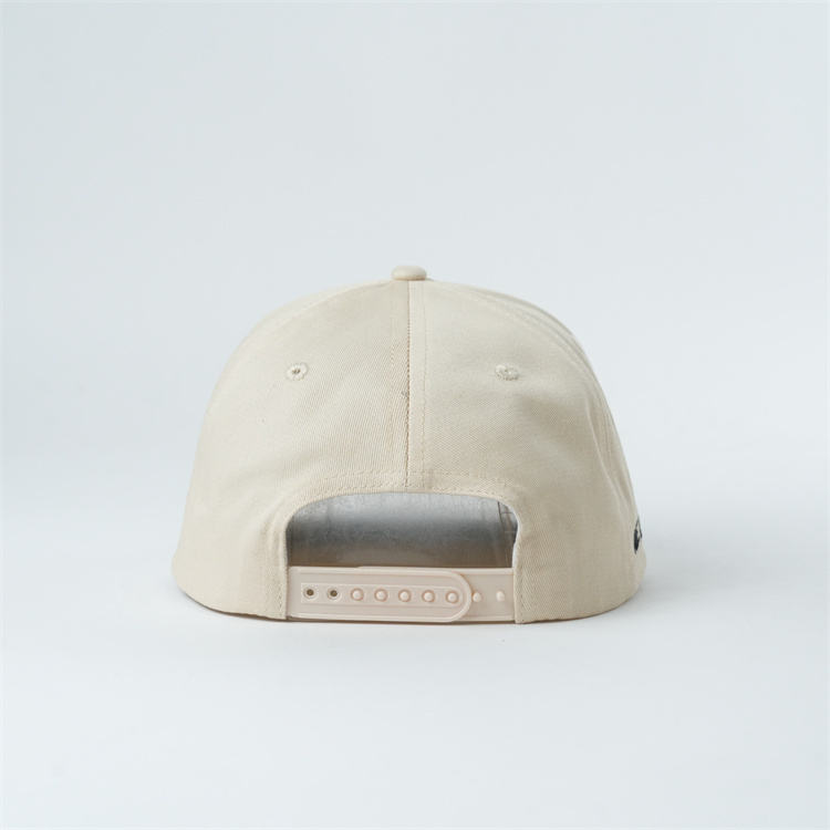 Cream and Black Two-Tone Embroidered Baseball Cap