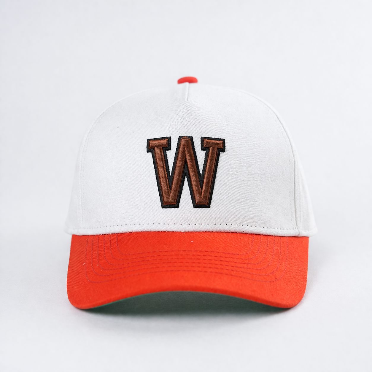 Two Tone Monogram Embroidered Baseball Cap Adjustable Cotton Hat
