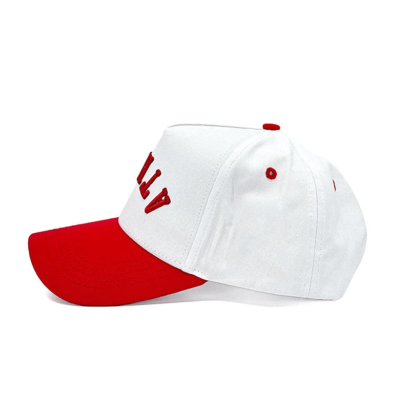 Upside Down Athens Red White Two-Tone Embroidered Baseball Cap
