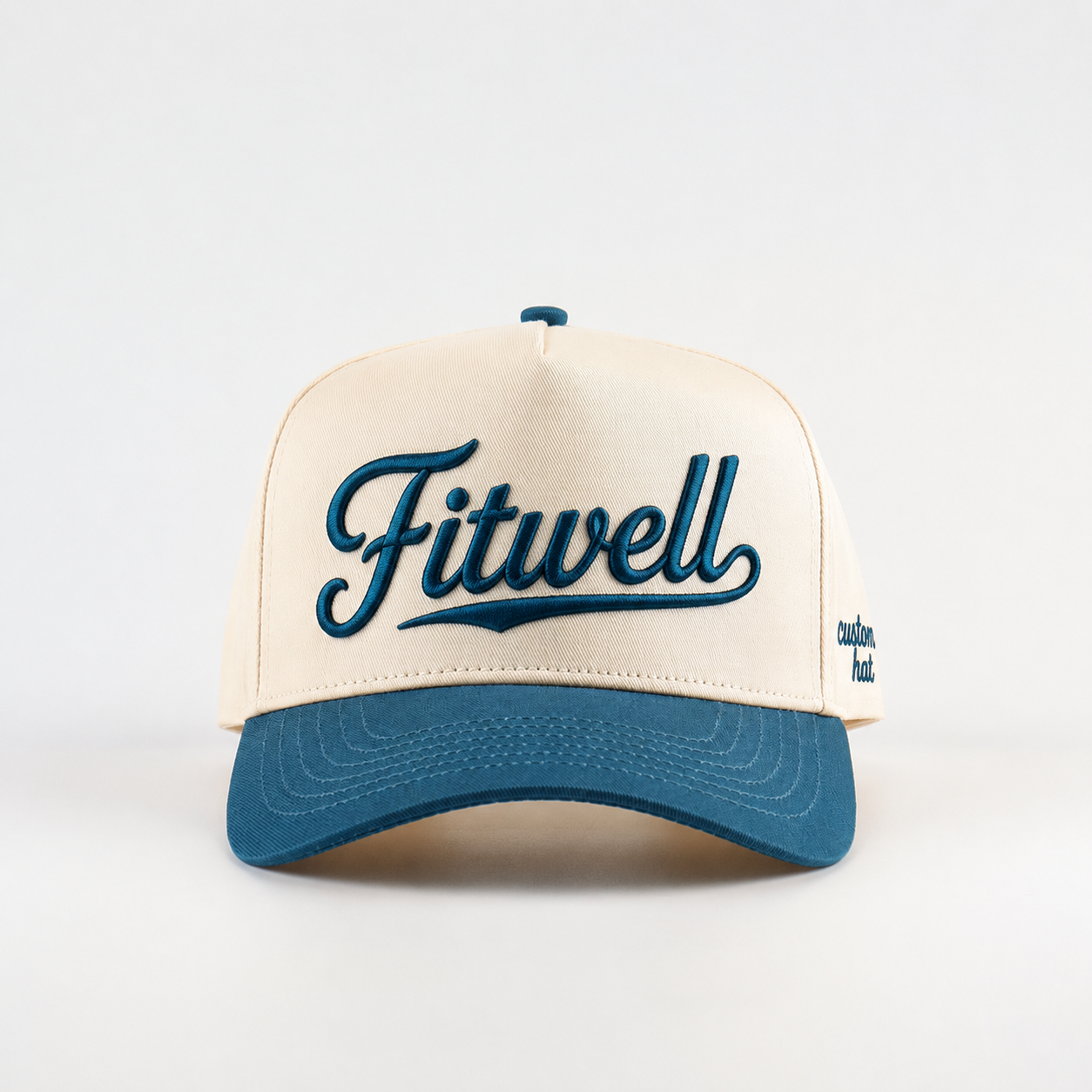 Two Tone 3D Embroidered Classic Baseball Cap