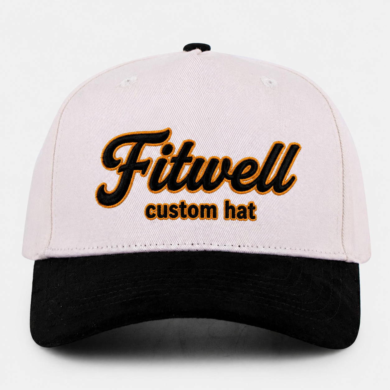 White Black Broad Street Bullies Embroidered Five-Panel Baseball Cap