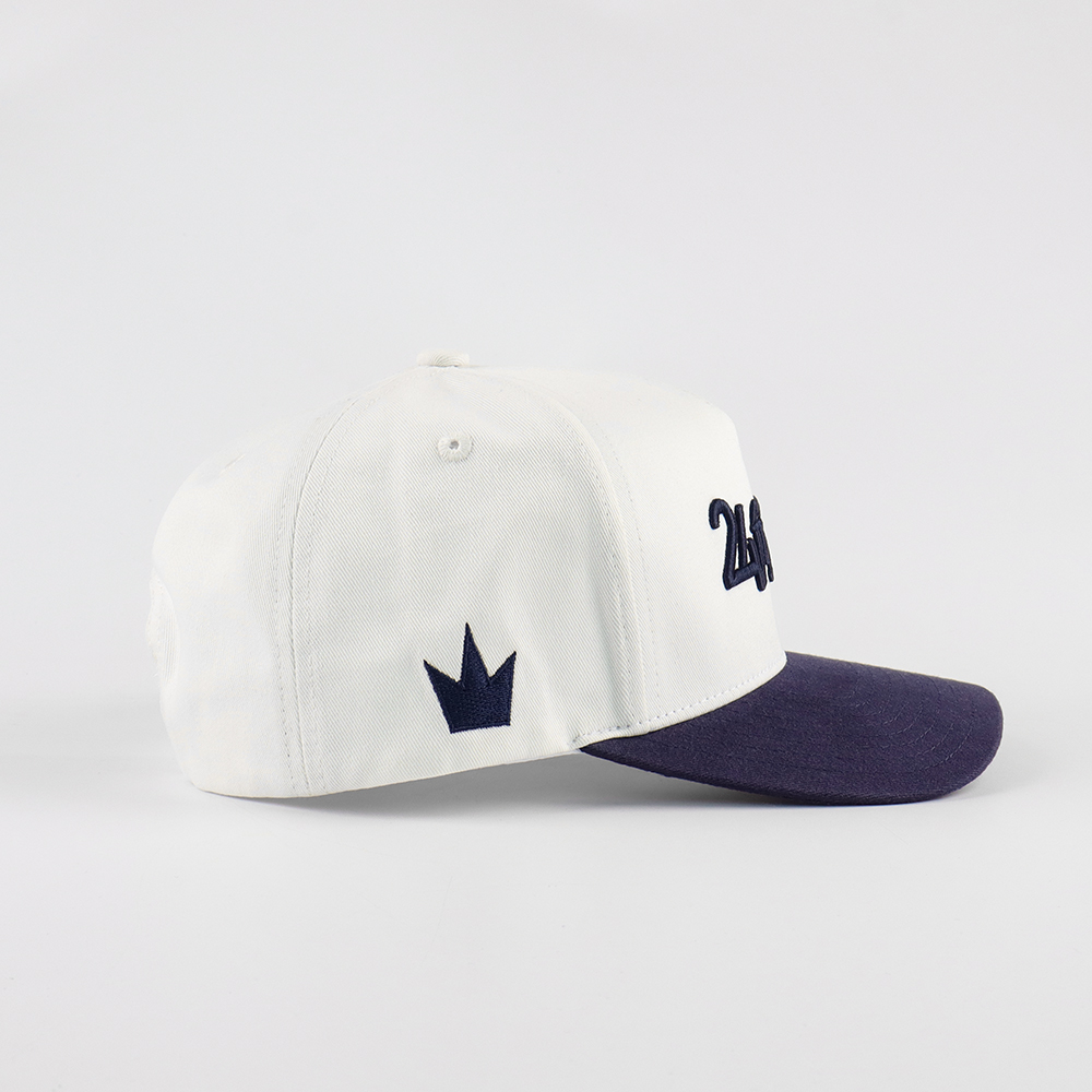Two Tone Raised Logo Cotton Twill Baseball Cap