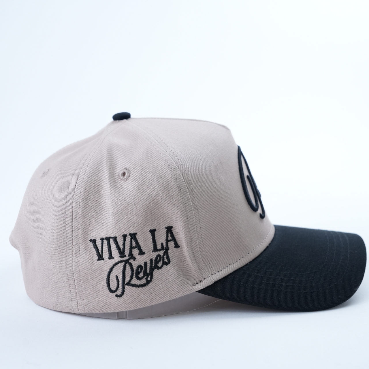Two Tone Embroidered Letter Baseball Cap Adjustable Cotton Hat