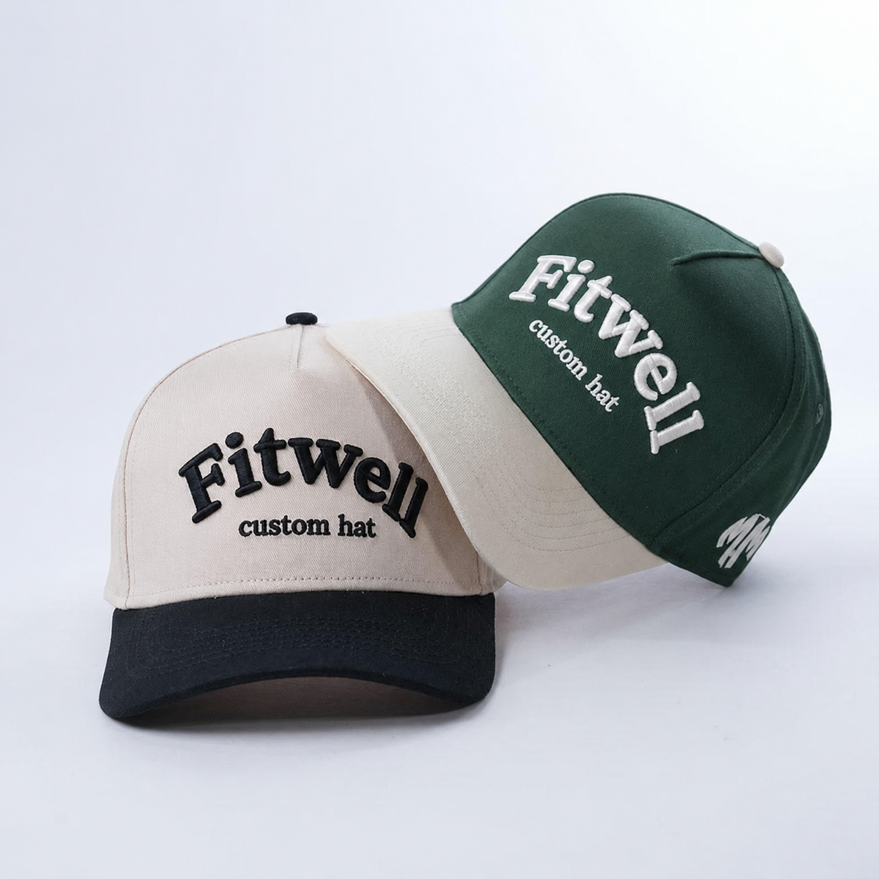 Two Tone Cotton Twill Baseball Cap with 3D Embroidered Mulligan Masters Logo