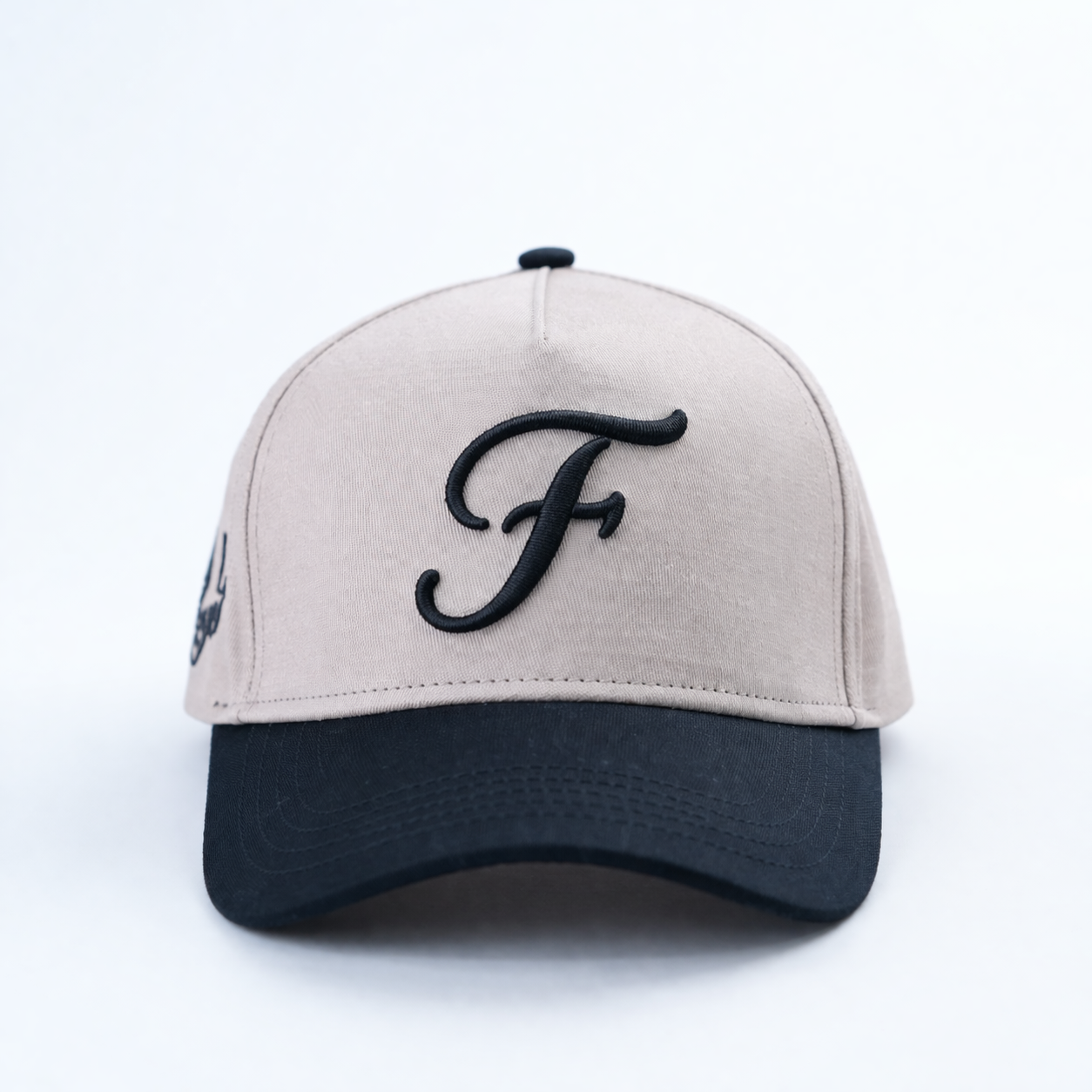 Two Tone Embroidered Letter Baseball Cap Adjustable Cotton Hat
