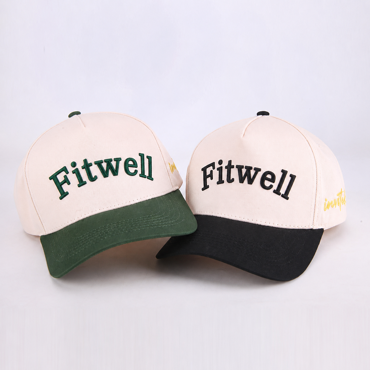 Cream Kingdom 3D Embroidered Two-Tone Baseball Cap