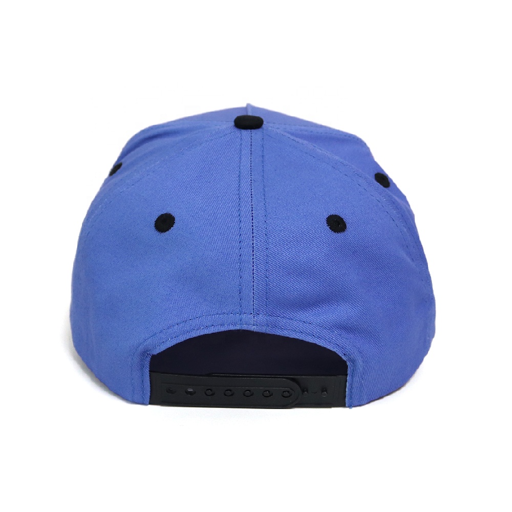 Two Tone 5 Panel Cotton Twill Baseball Cap with 3D Embroidered Letter Logo
