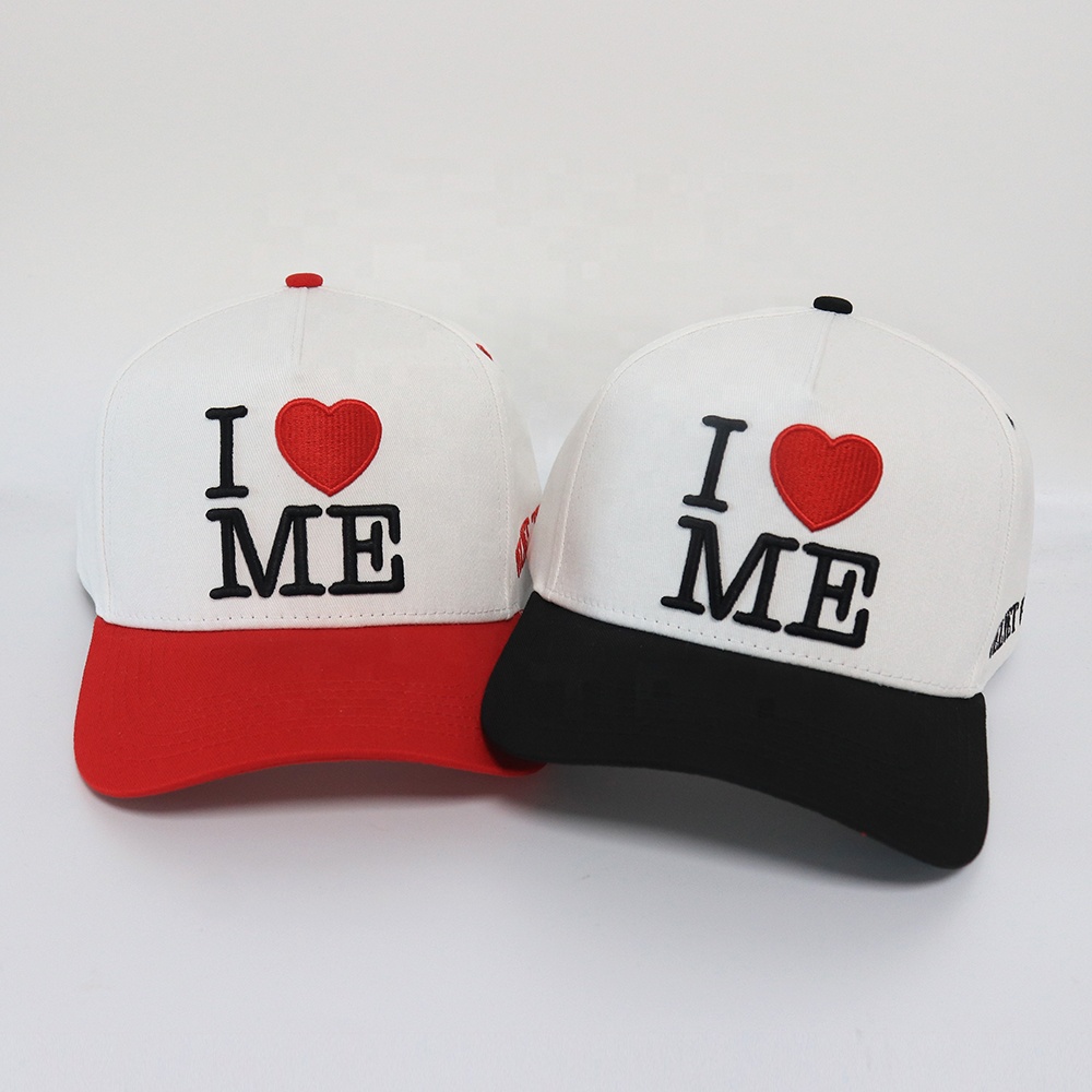 I Love Me Embroidered Two-Tone 5 Panel Baseball Cap