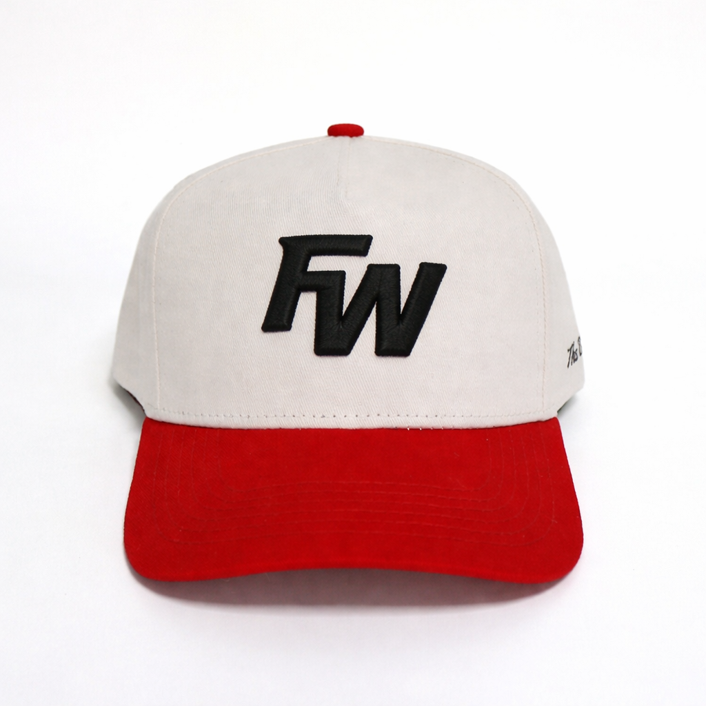 Two-Tone 5 Panel Cotton Twill Baseball Cap with Raised Logo