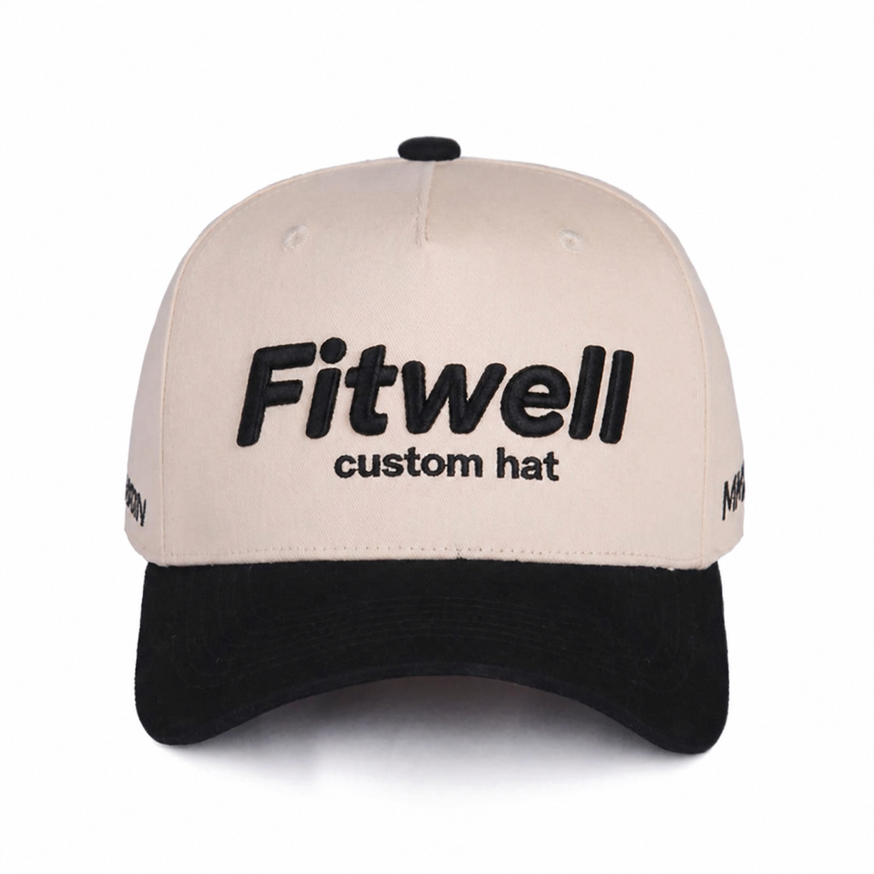 Beige Black Power of Dreams 3D Embroidered Baseball Cap